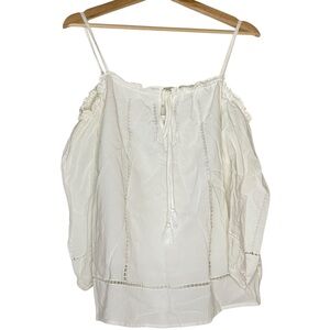 NWT Trina Turk Jillian White Off The Shoulder Cold Blouse Women's 2 Small